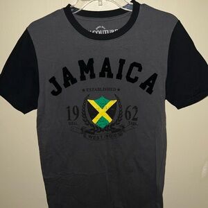 Jamaica Graphic Men's T-Shirt - Black and Gray